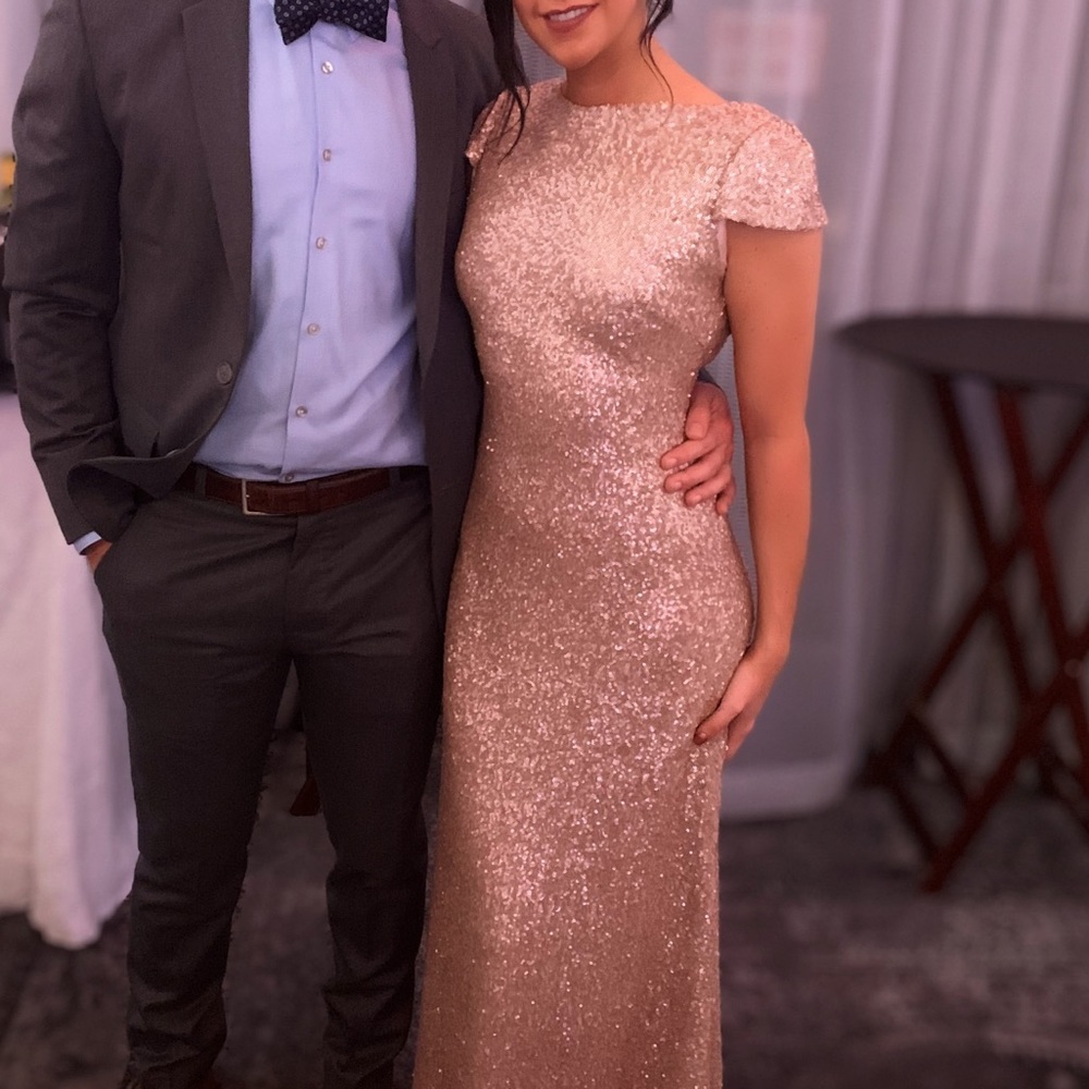 Rose Gold Sorella Vita Sequin Gown